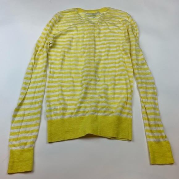 Banana Republic Yellow and White Striped Cardigan - Picture 3 of 3